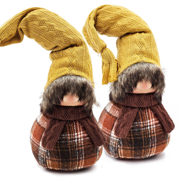 English Elm 2Pcs Gnomes Decorations - Whimsical Fall Accents For Thanksgiving Tables, Cozy Home Decor Charm W2078P242130