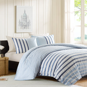 INK+IVY Sutton  Duvet Cover Set II12-051 Blue