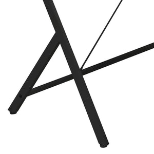 English Elm Dazenus L-Shape Computer Desk with Sturdy X-Frame, Thick Wood Top, Mobile CPU Holder for Small Spaces Black 61 L x 22 W x 7 H B2726P265739