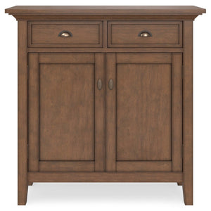 English Elm Redmond Solid Wood Entryway Cabinet with Drawers Shelves and Aged Brown Finish B136P436042