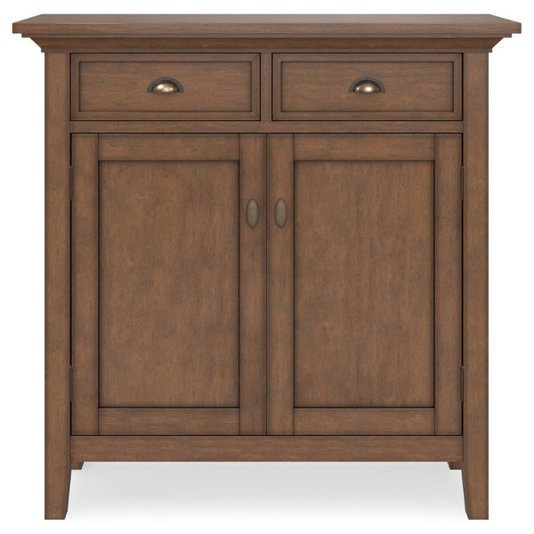 English Elm Redmond Solid Wood Entryway Cabinet with Drawers Shelves and Aged Brown Finish B136P436042
