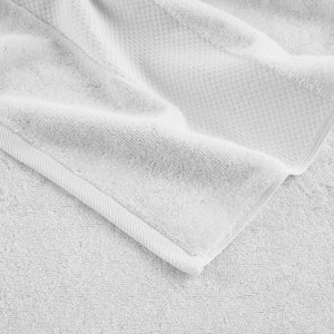 JLA Home Madison Park Signature - 100% Turkish Cotton Bath Sheet Set — Spa-Soft Low-Twist Plush, Highly Absorbent Dobby Border, OEKO-TEX Approved White MPS73-531