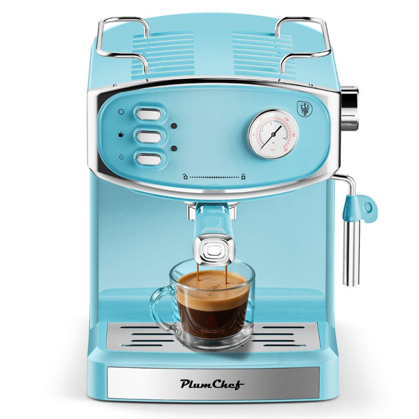 English Elm Plum Semi-automatic Espresso Machine with Steam Wand and 20-bar Pump for Home W1002P414509
