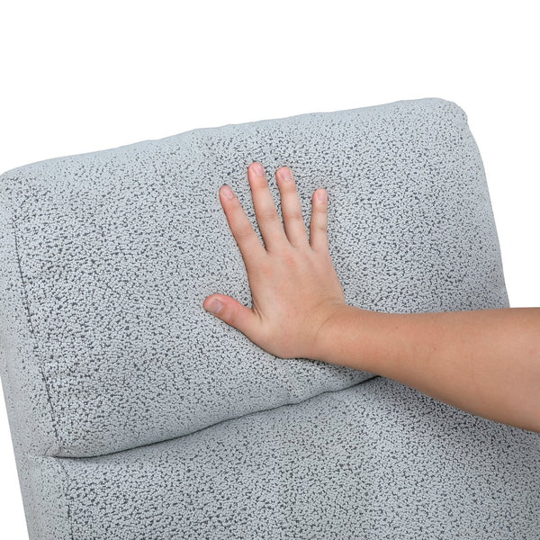 English Elm New Luxurious Swivel Glider Reclining Chair in Gray Boucle Fabric with Wooden Arms, Plush Foam Padding, 360° Swivel and Smooth Recline for Living Room or Nursery B011P395823