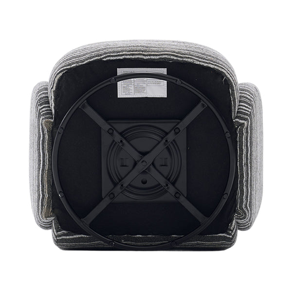 English Elm Modern 360° Swivel Boucle Armchair with High-Resilience Sponge, 550lb Capacity, Cozy Lounge Accent Chair Dark Gray W395P355513