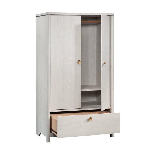 English Elm Armoire, Sleek White Finish With Ample Storage – Perfect For Narrow Spaces In Entryways & Guest Rooms B356P402692