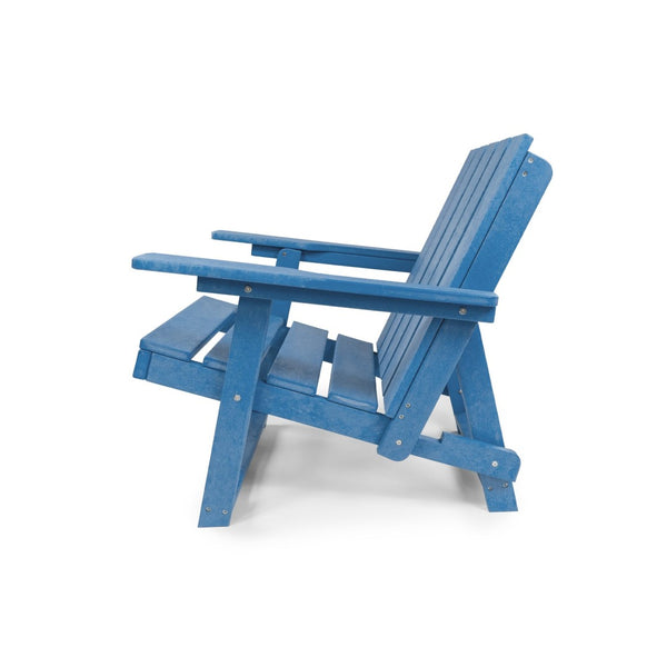 English Elm Shoreline Recycled Hdpe Folding Adirondack Chair Fully Assembled Modern Patio Seating Blue B2745P409684