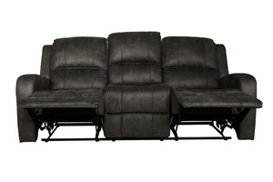 English Elm Recliner Loveseat with Manual Side Handle, Horizontal & Vertical Tufting, Plush Square Arms for Luxury Relaxation Smoke 80 L x 30 W x 26 H B089P240527