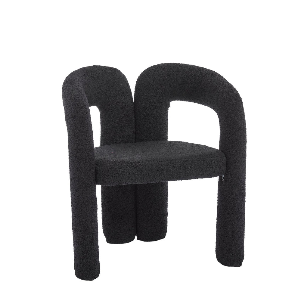 English Elm Contemporary Velvet Upholstered Barrel Accent Chair Set of 2 with Foam Seat, Steel Frame, Plush Upholstery Black W395P224763