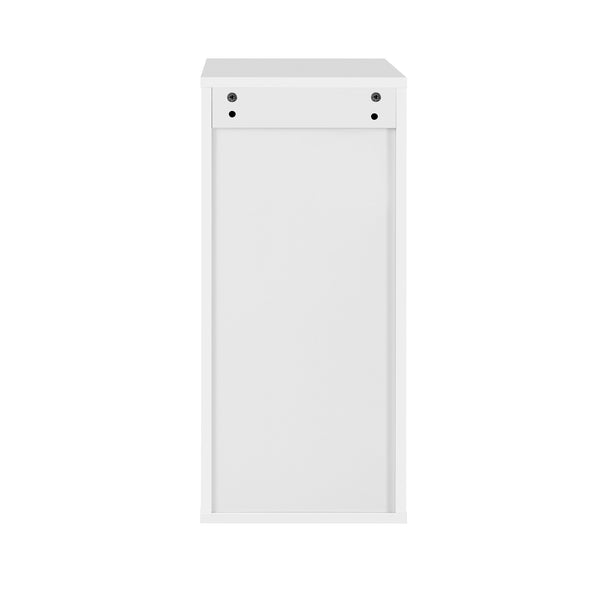 English Elm Wall Mounted Floating Cabinet with Adjustable Height and Modular Design for Custom Bathroom Storage White N710P324099K