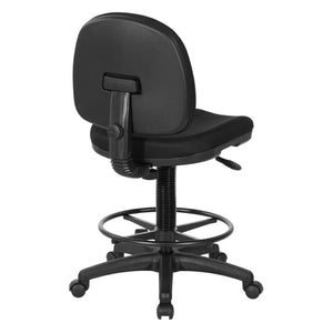 OSP Home Furnishings Lumbar Support Drafting Chair Ergonomic Fabric Seat with Gas Lift for Studio Use DC640-231