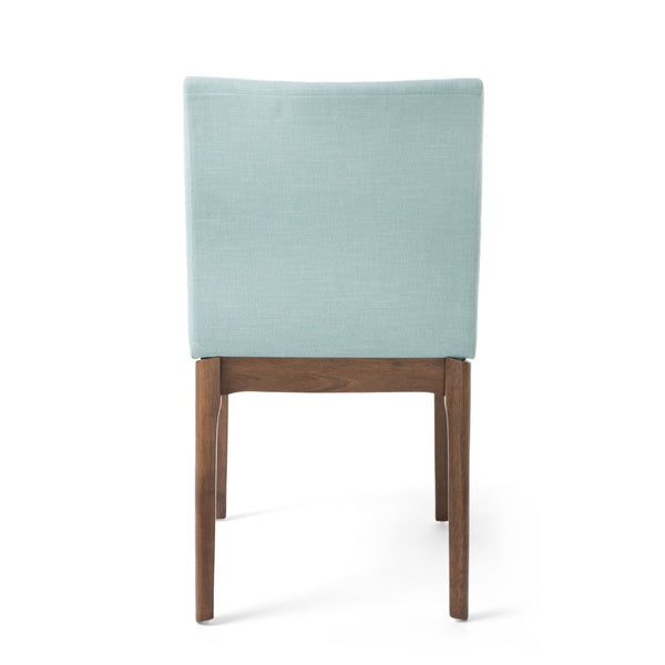 English Elm Dining Chair Set of Two Armless Upholstered Seats with Rubberwood Legs Modern Style Mint 58924.00MNT