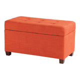 OSP Home Furnishings Storage Ottoman Tangerine