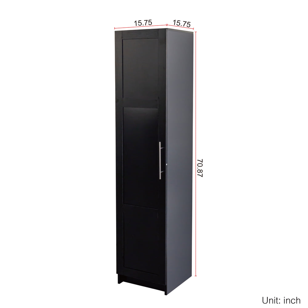 English Elm Stackable 70.87" High Wall Storage Cabinet with Adjustable Shelves Durable 15mm Particleboard White W331P187587