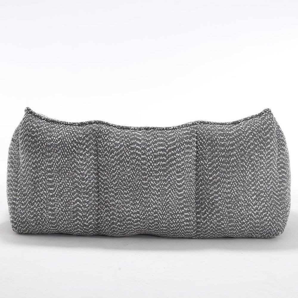 English Elm Soft Plush Foam Beanbag Chair for Two People, Square Recliner Sofa With Superfiber Comfort Embrace Grey W1996P252274