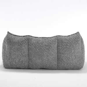 English Elm Soft Plush Foam Beanbag Chair for Two People, Square Recliner Sofa With Superfiber Comfort Embrace Grey W1996P252274