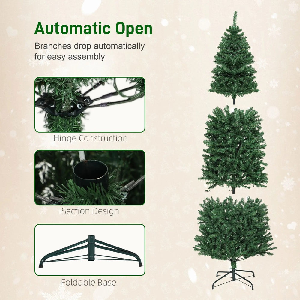 English Elm 7ft Slim Fir Artificial Christmas Tree with 350 Color Shifting Led Lights and Remote T3971P412509