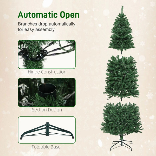 English Elm 7ft Slim Fir Artificial Christmas Tree with 350 Color Shifting Led Lights and Remote T3971P412509