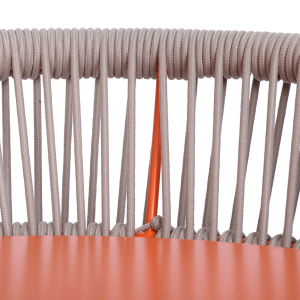 English Elm Christopher Knight Home® - Outdoor 29" Seat Height Aluminum Barstools with Rope Scallop Backrest, Rust-Resistant Patio Set Orange N772P247736O