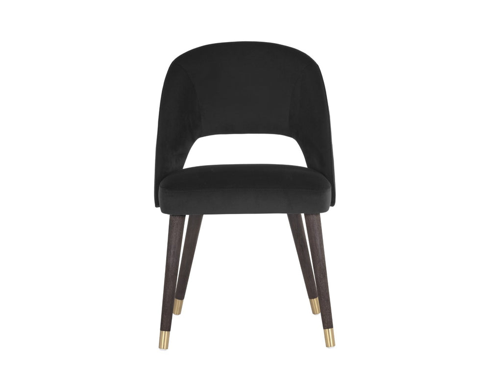 Sunpan MONAE Barrel-Back Dining Chair in Abbington Black - Vintage Charm Meets Modern Comfort & Style 107439