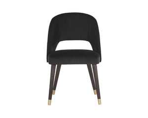Sunpan MONAE Barrel-Back Dining Chair in Abbington Black - Vintage Charm Meets Modern Comfort & Style 107439