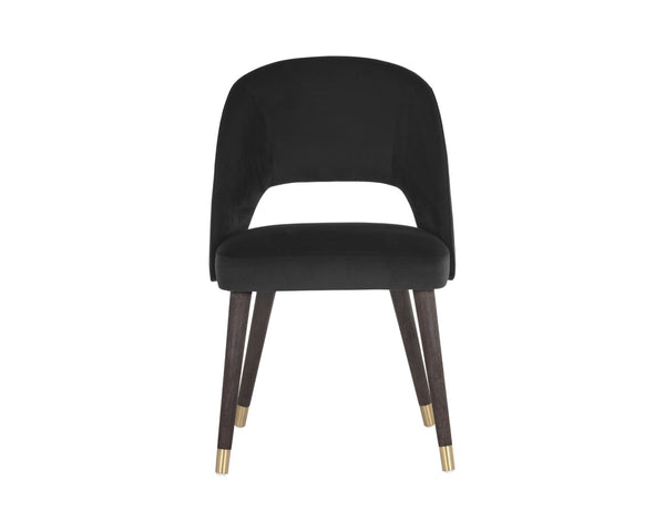 Sunpan MONAE Barrel-Back Dining Chair in Abbington Black - Vintage Charm Meets Modern Comfort & Style 107439