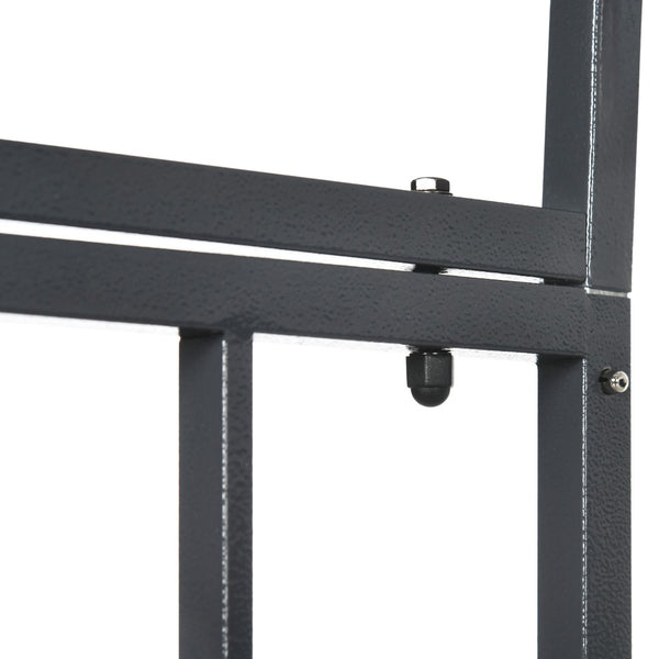 English Elm Outsunny 81" Metal Garden Arbor With Locking Double Doors, Elegant Heart Motifs For Weddings & Events W2225P174401-GIGA