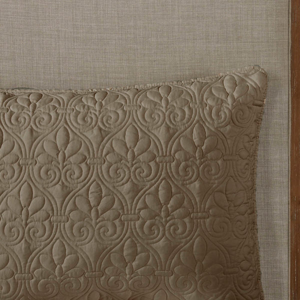 JLA Home Madison Park - 3 Madison Park Quebec Quilted Bedspread Set with Split-Corner Pleats, Box Stitching, Antimicrobial Freshness Khaki MP13-6479