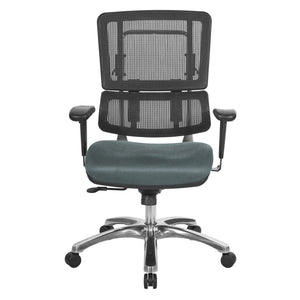 OSP Home Furnishings Vertical Mesh Back Manager Chair with Lumbar Support and Pneumatic Height Adjustment 99662C-2M