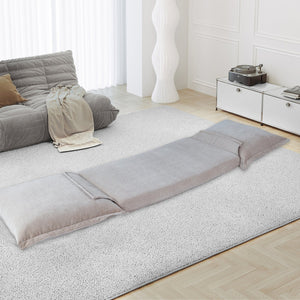 English Elm Convertible Floor Sofa Bed: Stylish, Space-Saving Chair With Adjustable Backrest & Soft Pillows W3422P364822