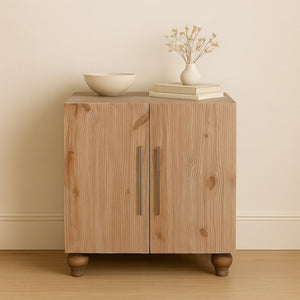 English Elm Solid Solid Wood Sandgrain Pine & Mango Sideboard with Weathered Stonedrift Finish, Rustic Storage Cabinet B182P391923