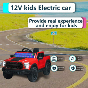English Elm 12v Kids Ride-on Toy Car with Parental Remote Shock Absorbing Safe Slow Start Red W1760P426776