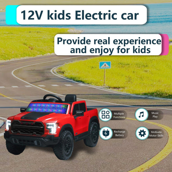 English Elm 12v Kids Ride-on Toy Car with Parental Remote Shock Absorbing Safe Slow Start Red W1760P426776