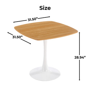 English Elm Halloween Square Pedestal Dining Table Walnut Finish Compact Nook Seating for Two W3766P397282