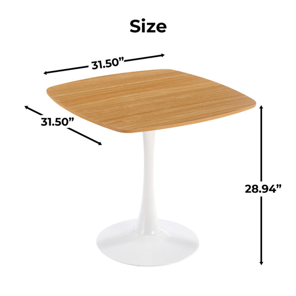 English Elm Halloween Square Pedestal Dining Table Walnut Finish Compact Nook Seating for Two W3766P397282