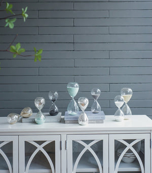 English Elm Set Of 2 Ferdinand 30-Minute Hourglasses - Elegant White Sand Timers For Modern Home Décor W2078P278063-GIGA