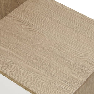 English Elm 12 Pair Shoe Organizer with Top Storage and Slim 78.75" Tall Cabinet, 3 Flip Drawers, Hooks, Sturdy Handles Grey,Natural Wood,White N845P261774E