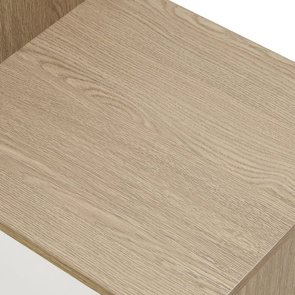 English Elm 12 Pair Shoe Organizer with Top Storage and Slim 78.75" Tall Cabinet, 3 Flip Drawers, Hooks, Sturdy Handles Grey,Natural Wood,White N845P261774E