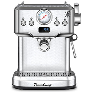 English Elm 20 Bar Espresso Machine with Steam Wand Pressure Display and Ese Pod Support W1002P292436