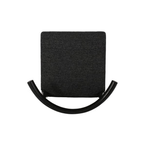 English Elm Christopher Knight Home® - DINING Chair Set of 2 Mid-Century Upholstered Rubberwood Dining Chairs with Tapered Legs and Open Backrest Black N771P266173H