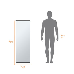 English Elm Connecticut Wall Mounted Shoe Rack with Mirror, 5 Shelves Holds 10 Pairs, Space-Saving Entryway Organizer B128P148901