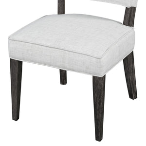 English Elm TREXM Retro Round Dining Table Set for 4 with Distressed Wood Finish, Origami Base & Upholstered Chairs ST000138AAP