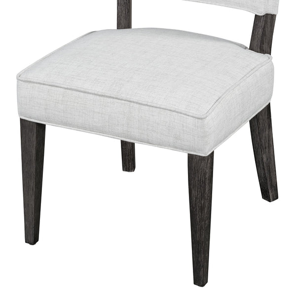 English Elm TREXM Retro Round Dining Table Set for 4 with Distressed Wood Finish, Origami Base & Upholstered Chairs ST000138AAP