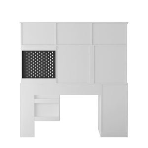 English Elm L Shaped Desk With Charging Station, Modern Corner Computer Desk With Storage For Home Office Use W1321S00010