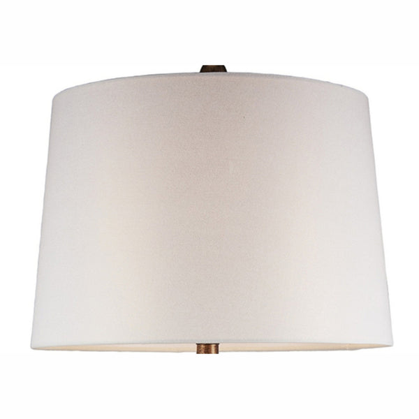 English Elm 28.25" Everly Polyresin Table Lamp Brown Finish with White Drum Shade, UL Listed, 3-Way Dimmer B072116210
