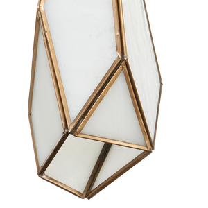 Glace White 15-Light Multi-Drop Pendant - Artisan Glass Design with Antique Brass Accents for Elegance