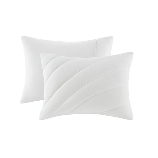 English Elm 2 Piece Jersey Knit Quilted Comforter Set Hypoallergenic Soft Twin Bedding B035P319897