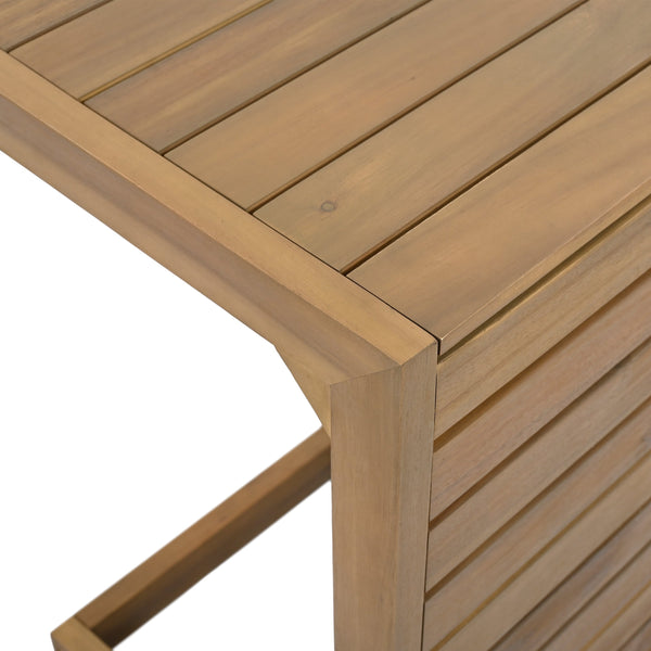 English Elm Christopher Knight Home® - C-shape Acacia Wood End Table Brown – Durable Outdoor C-Table for Patio, Sleek Modern Compact Design N779P192788B