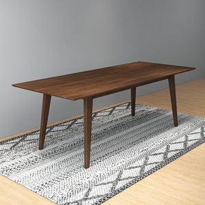 English Elm Ashcroft Furniture - Levi Modern Solid Wood Rectangular Dining Table - Water-Resistant Walnut Top For 6 Adults B183P231876
