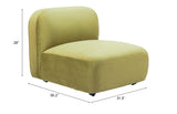 Biak Middle Chair Green 109997 Zuo Modern